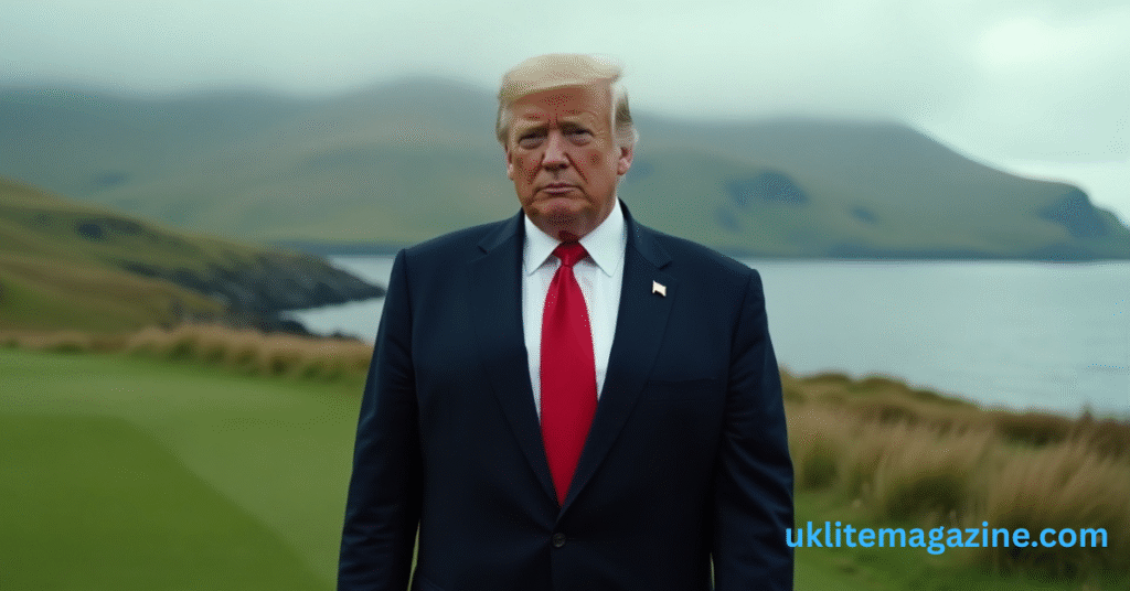 Donald Trump at Trump Turnberry golf resort during his Scotland visit in July 2025.
